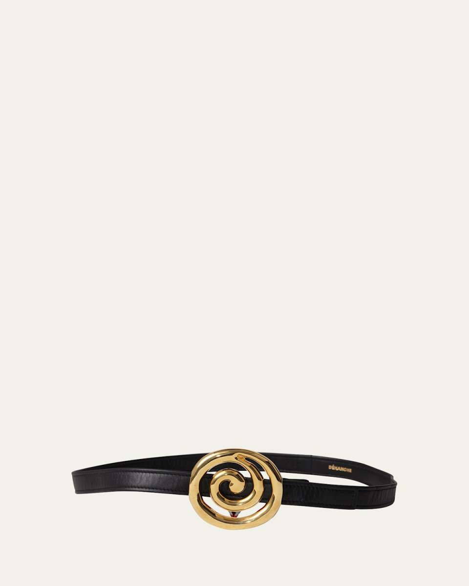 Koru Skinny Leather Belt